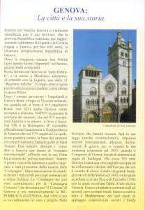 La brochure sulla storia di Genova