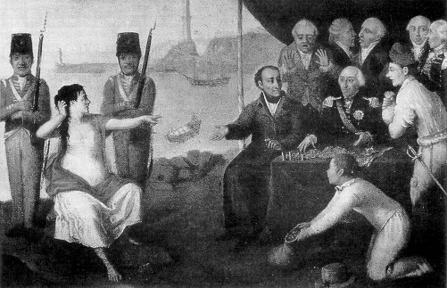 Genova venduta; al tavolo Bentink e Vittorio Emanuele