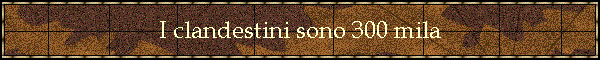 I clandestini sono 300 mila