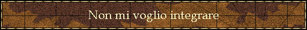 Non mi voglio integrare
